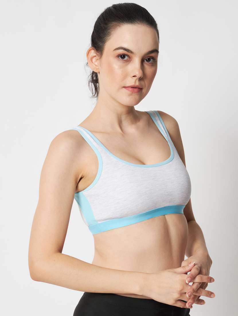 women solid sports bra - 20167388 -  Standard Image - 1