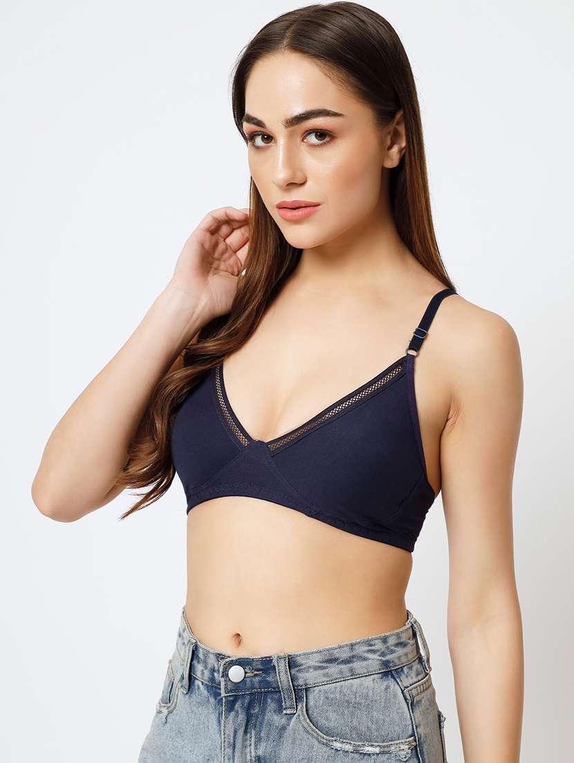 blue cotton tshirt bra - 20167399 -  Standard Image - 1
