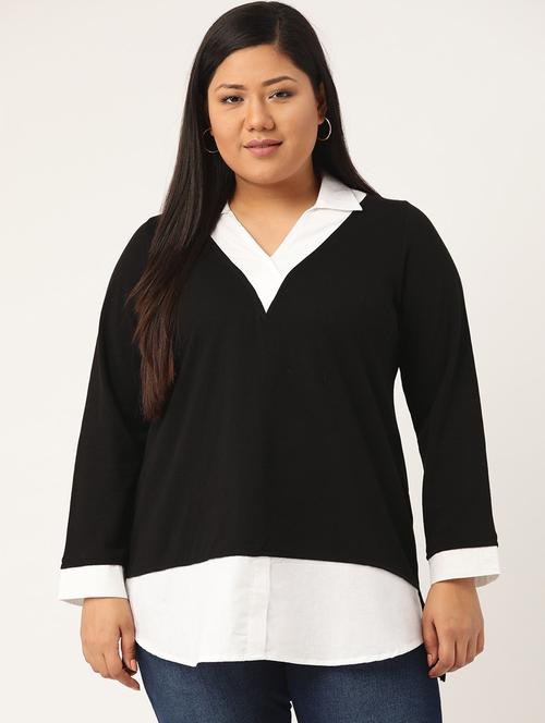 women's a line v neck top - 20168509 - Standard Image - 0