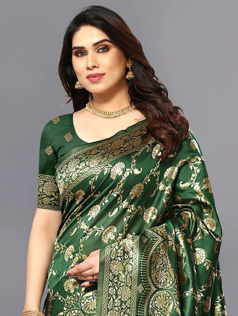 women's banarasi saree with blouse - 20168641 -  Standard Image - 1