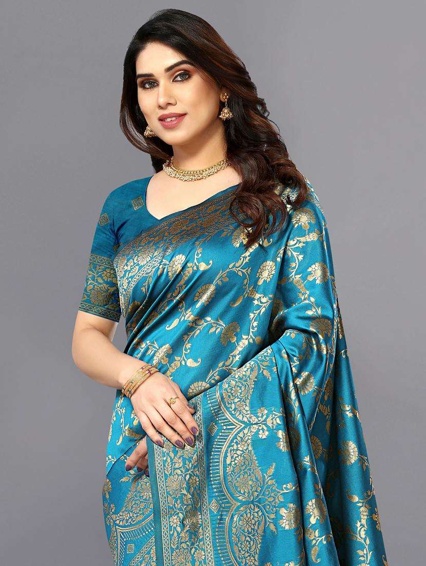 women's banarasi saree with blouse - 20168766 -  Standard Image - 1