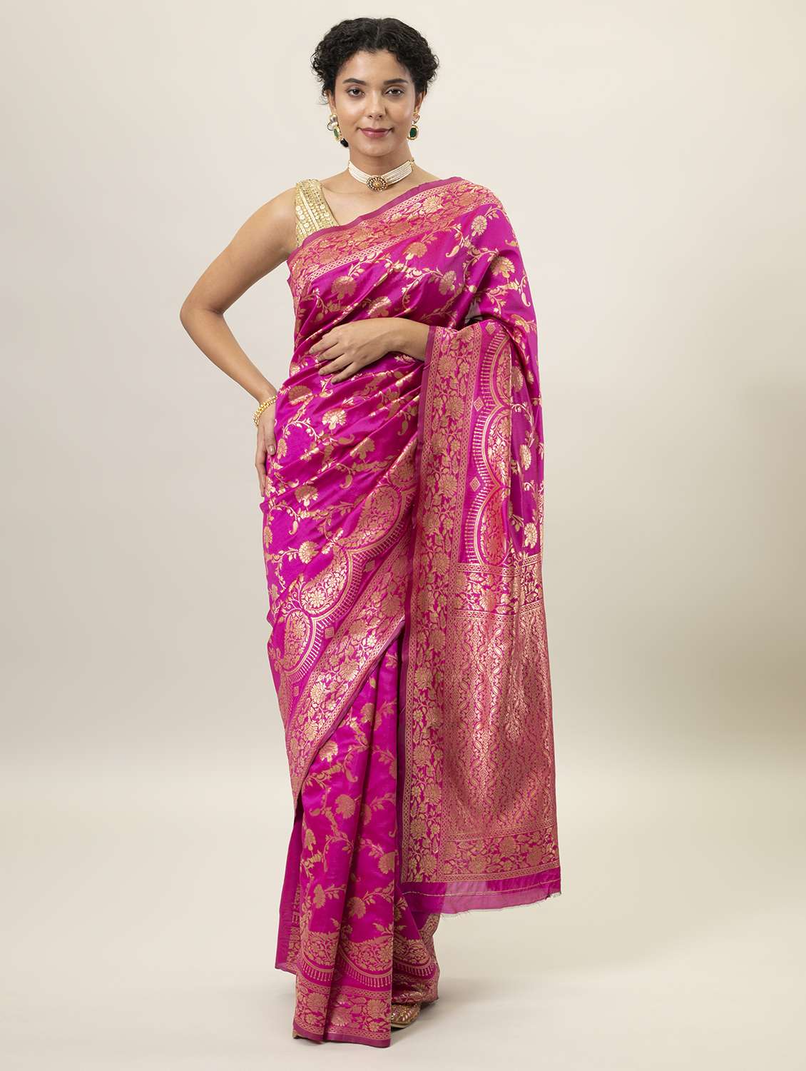 women's banarasi saree with blouse