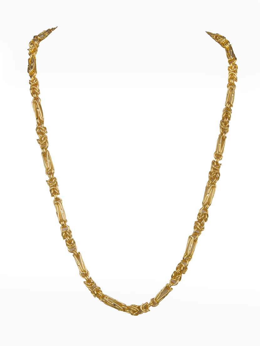 gold brass short necklace - 20168980 -  Zoom Image - 0