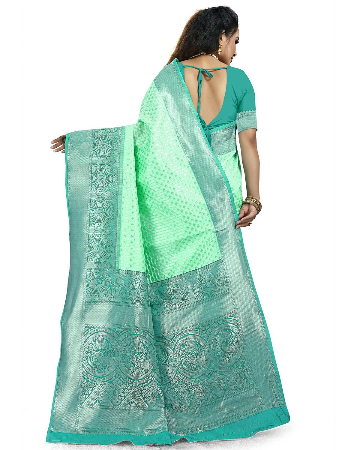 self design kanjivaram saree with blouse - 20169124 - Standard Image - 1