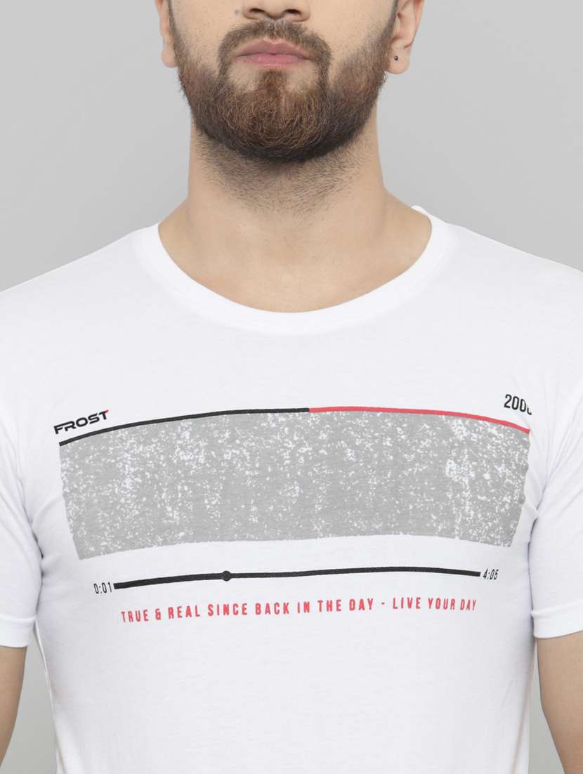 round neck printed regular t-shirt - 20169722 -  Standard Image - 4