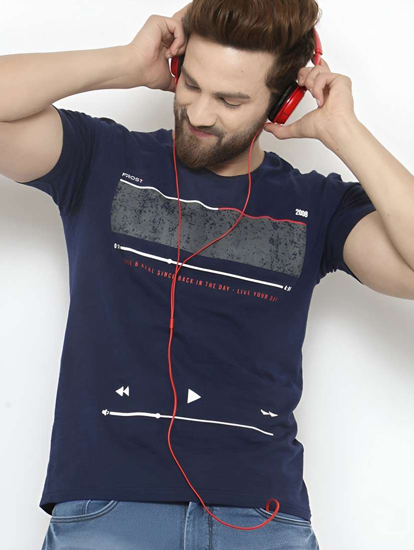 round neck printed regular t-shirt - 20169723 -  Standard Image - 1