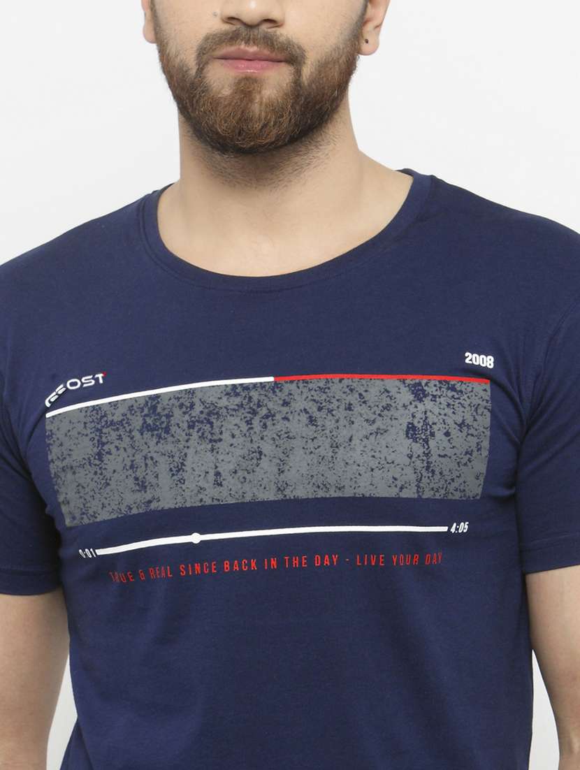 round neck printed regular t-shirt - 20169723 -  Standard Image - 4