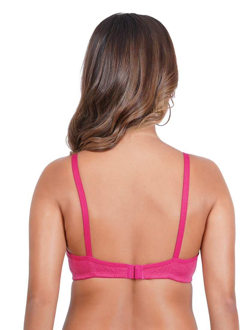 pack of 3 solid multi coloredn regular bra - 20170936 -  Standard Image - 4