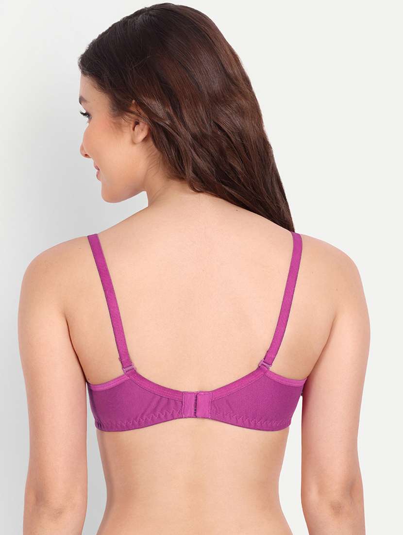 pack of 3 solid multi coloredn regular bra - 20170938 -  Standard Image - 6