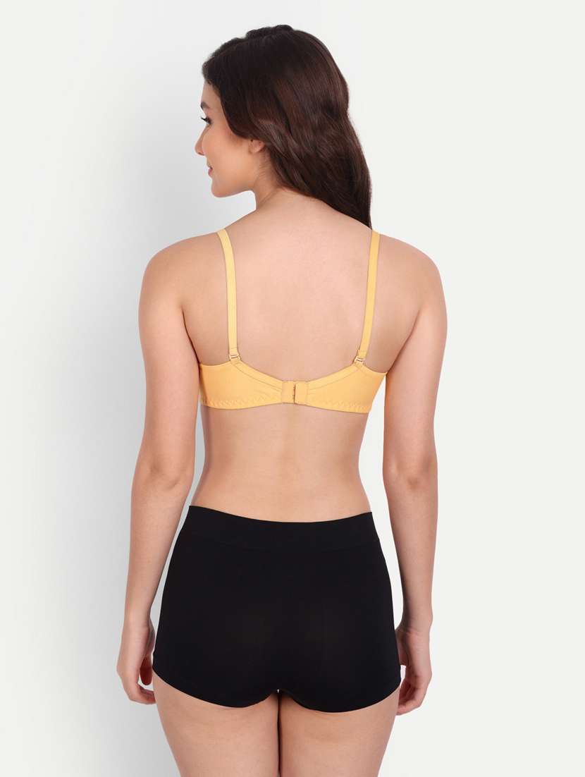 pack of 3 solid multi coloredn regular bra - 20170946 -  Standard Image - 4