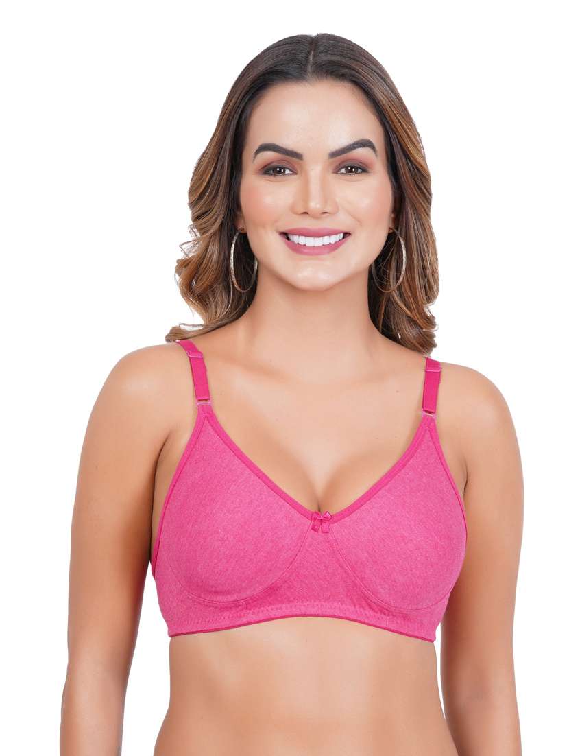 pack of 3 solid multi colored bra - 20170994 -  Standard Image - 1