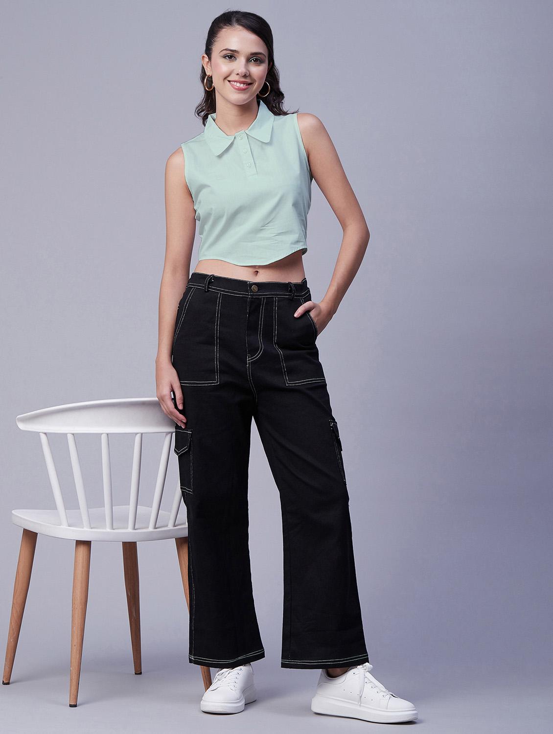 women's crop collared top - 20171127 - Standard Image - 4