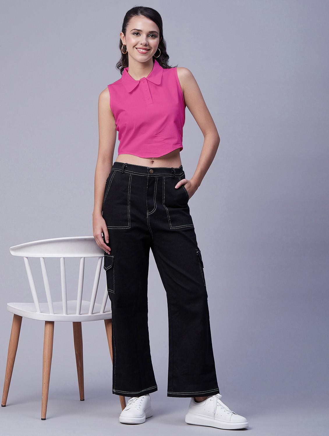 women's crop collared top - 20171128 - Standard Image - 4