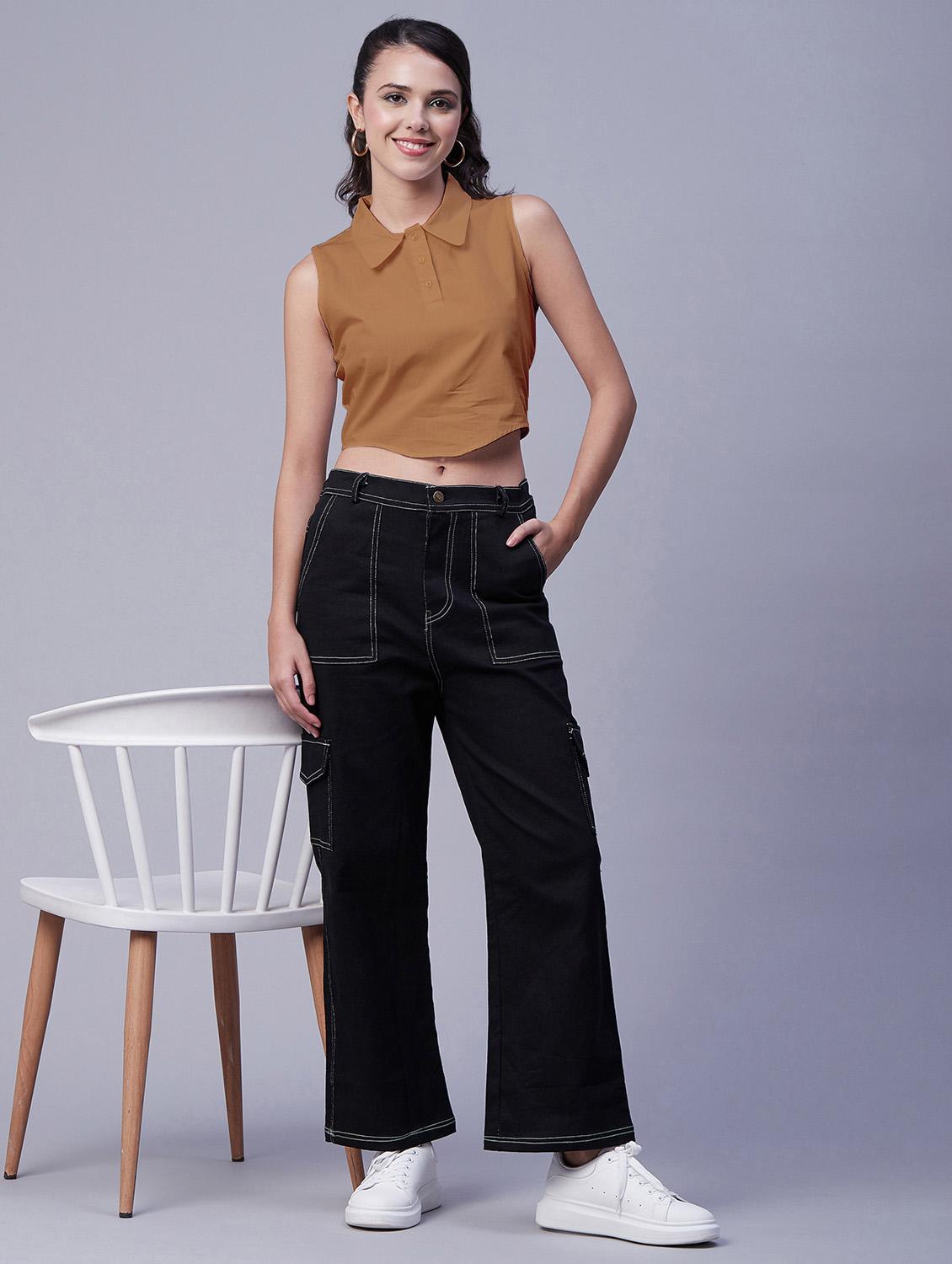 women's crop collared top - 20171130 - Standard Image - 4