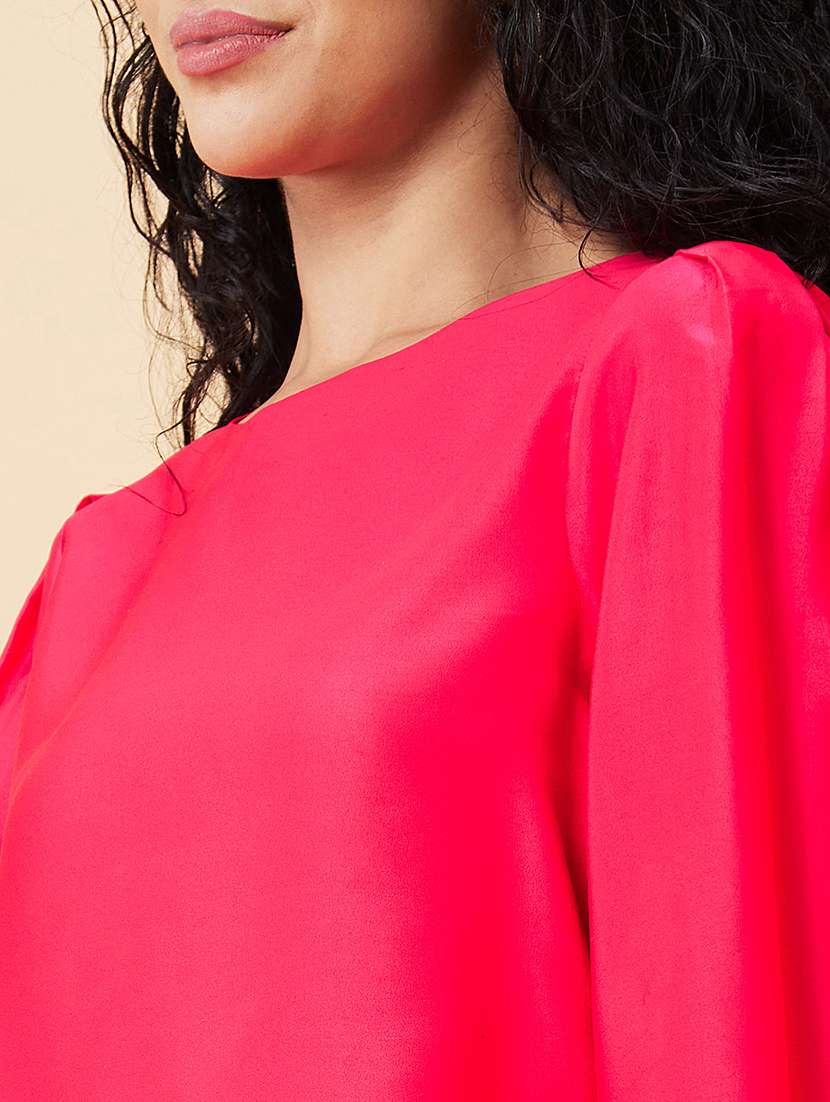 women pink polyester regular top - 20171189 -  Standard Image - 6