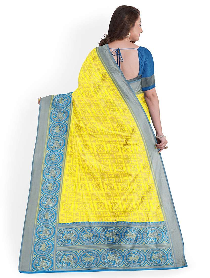 yellow assam silk saree - 20171249 -  Standard Image - 1