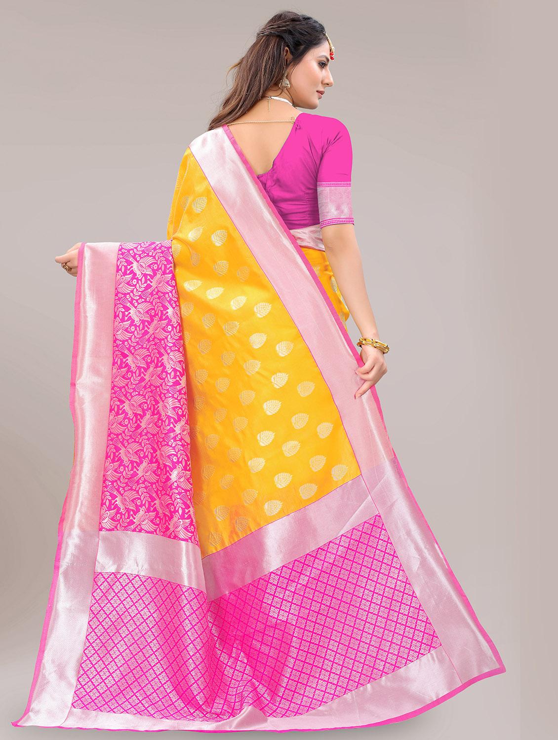 self design kanjivaram saree with blouse - 20171270 - Standard Image - 1