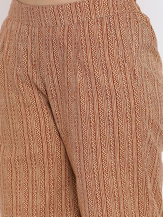 printed kurta palazzo set with dupatta - 20171406 - Standard Image - 4