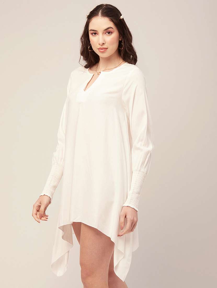 women's asymmetric solid dress - 20171722 -  Standard Image - 1