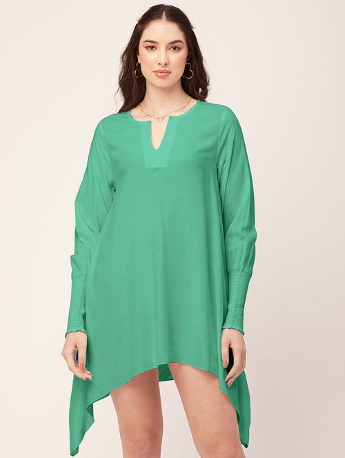women's asymmetric solid dress - 20171723 - Standard Image - 0