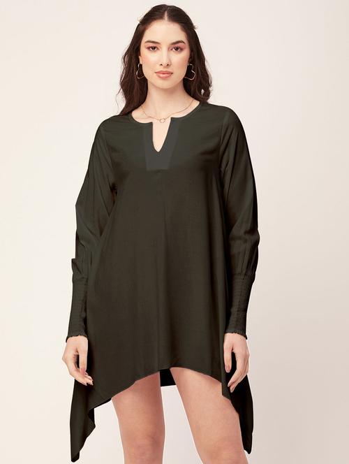 women's asymmetric solid dress - 20171725 - Standard Image - 0