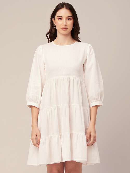 women's tiered dress solid dress - 20171727 - Standard Image - 0