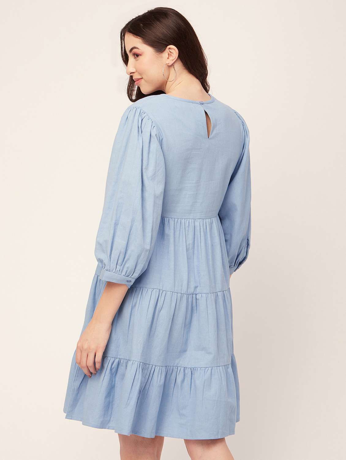 women's tiered dress solid dress - 20171728 -  Standard Image - 1