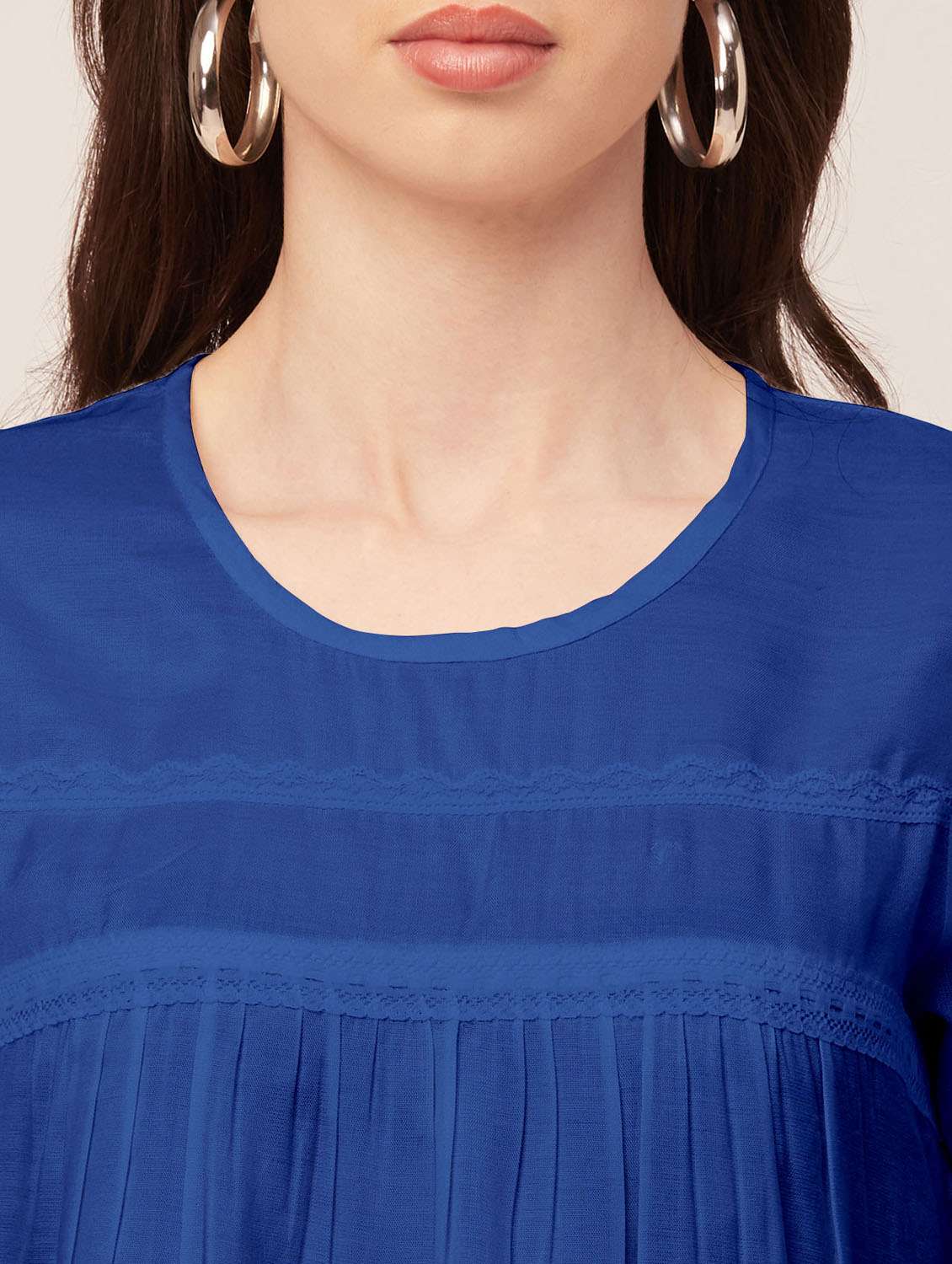 women's a line round neck top - 20172179 -  Standard Image - 4