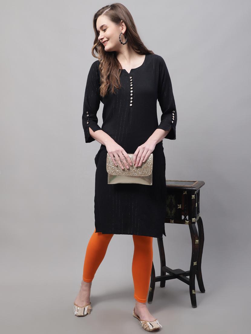 orange cotton leggings - 20173523 - Standard Image - 4