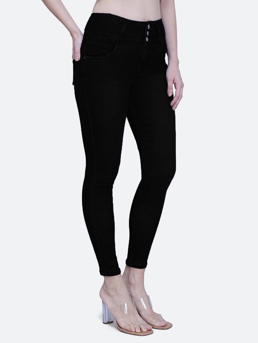 solid high rise jeans - 20173615 - Standard Image - 1