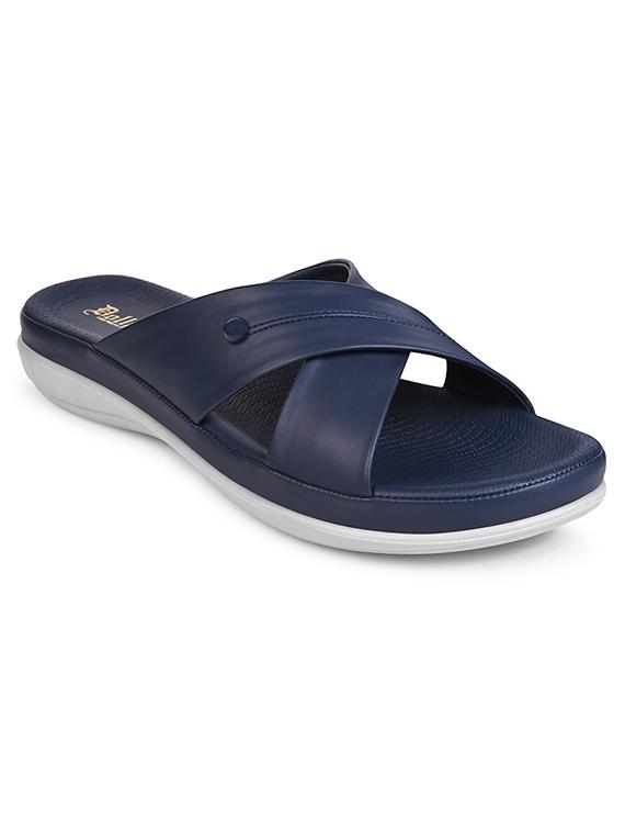 navy blue solid slip-on sandal  - 20173626 -  Standard Image - 1
