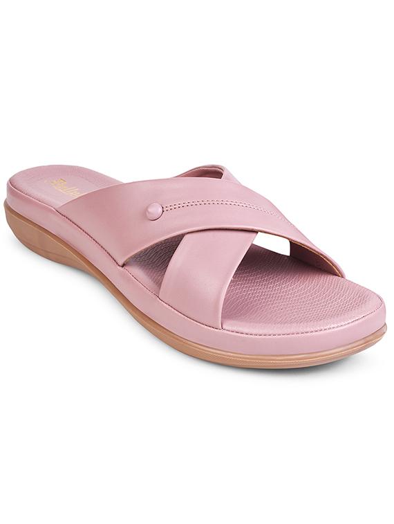 pink solid slip-on sandals - 20173627 -  Standard Image - 1