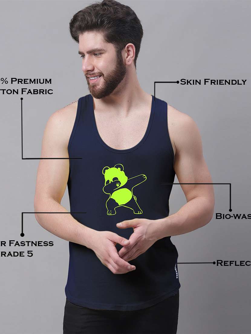round neck printed vest - 20173813 - Standard Image - 4