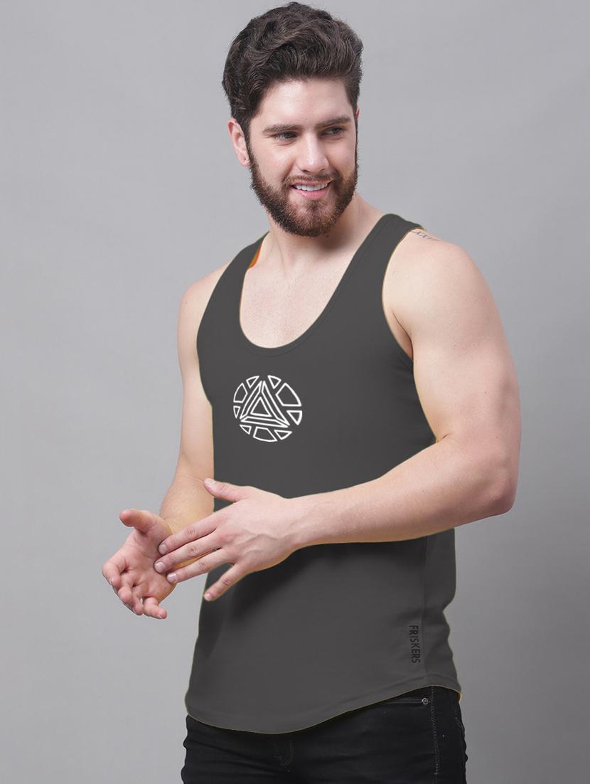 round neck printed vest - 20173825 - Standard Image - 1