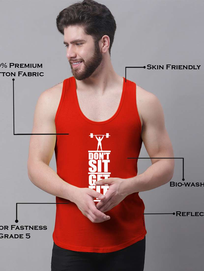 round neck printed vest - 20173858 -  Standard Image - 4