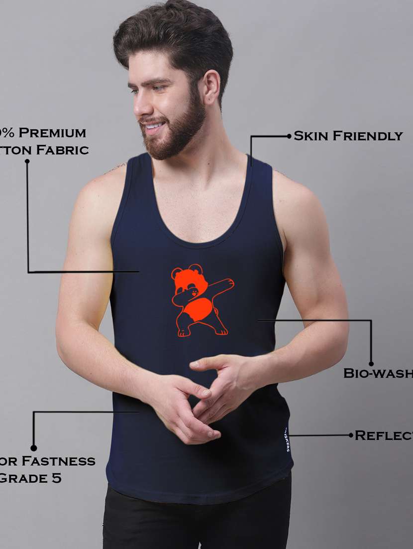 round neck printed vest - 20173870 - Standard Image - 4