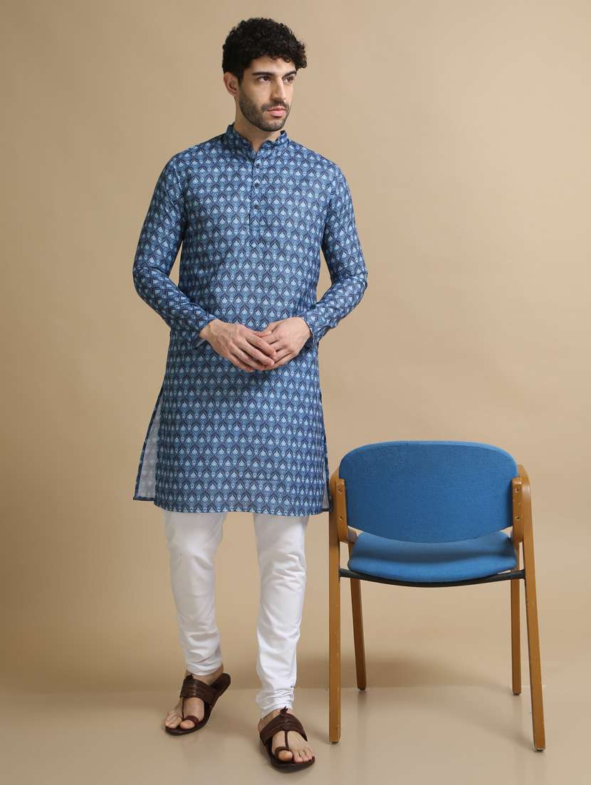 digital printed cotton kurta pyjama - 20173979 -  Standard Image - 1