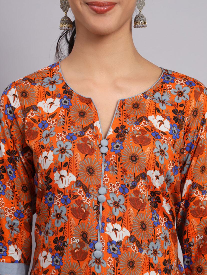 women printed kurta palazzo set - 20174131 - Standard Image - 4