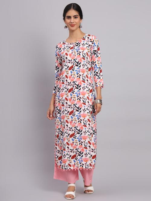 women printed kurta palazzo set  - 20174132 -  Standard Image - 0
