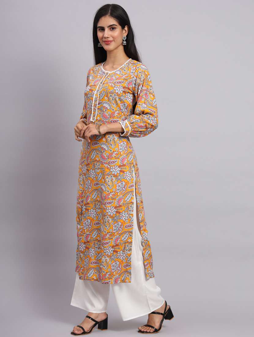 women printed kurta palazzo set - 20174135 - Standard Image - 1