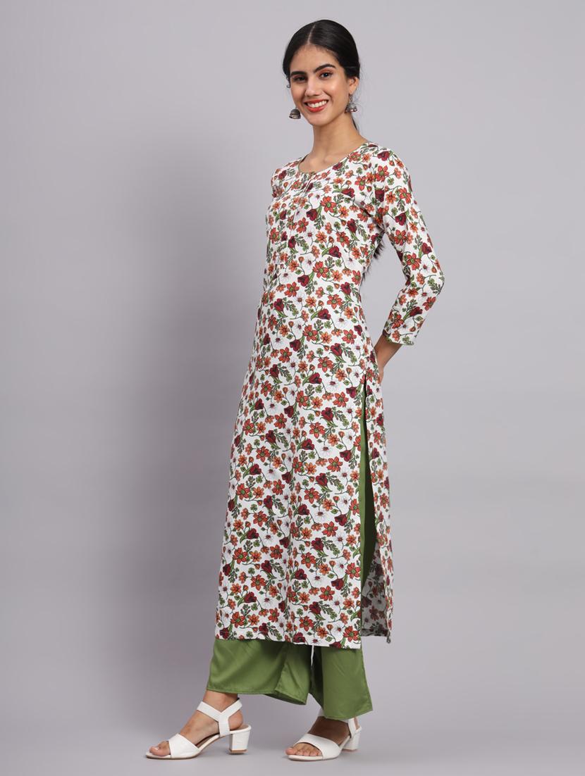 women printed kurta palazzo set  - 20174136 -  Standard Image - 1