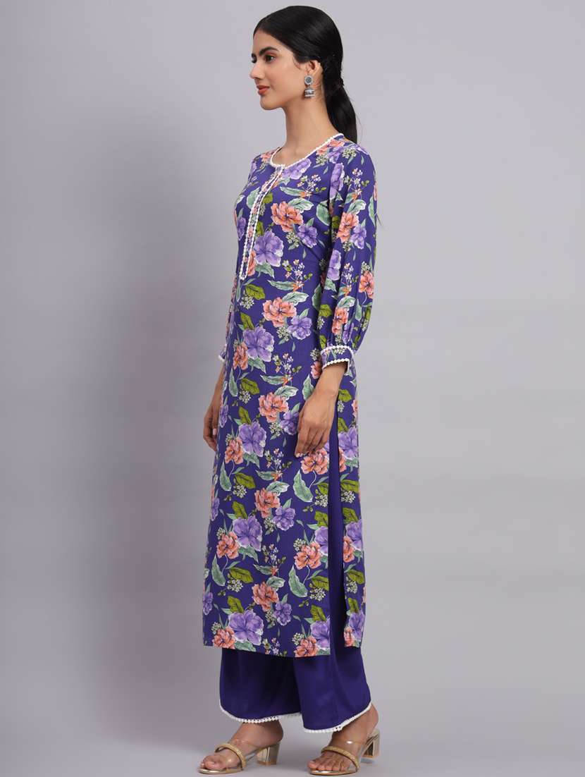 women printed kurta palazzo set  - 20174138 -  Standard Image - 1