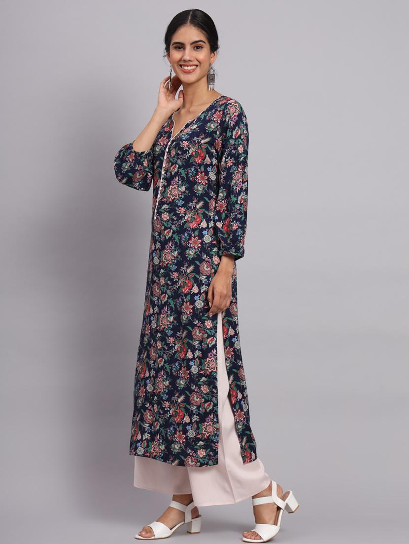 women printed kurta palazzo set  - 20174139 -  Standard Image - 1