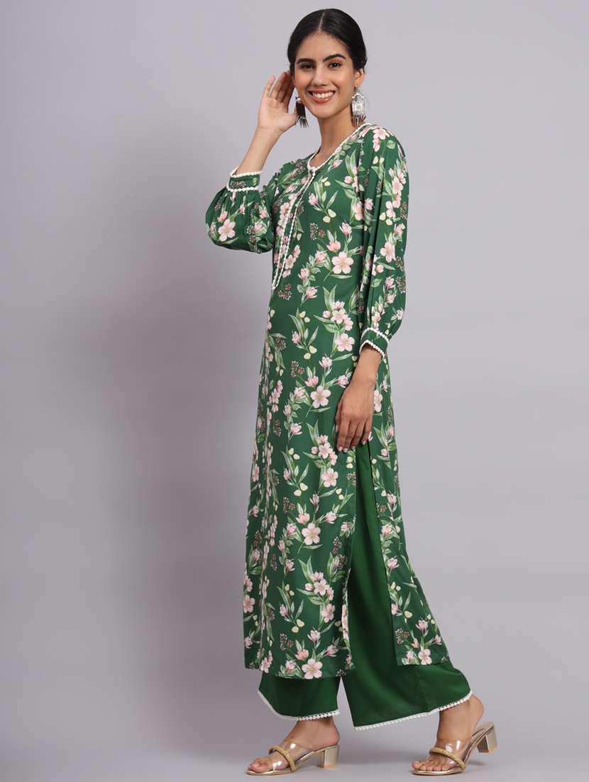 women printed kurta palazzo set  - 20174140 -  Standard Image - 1