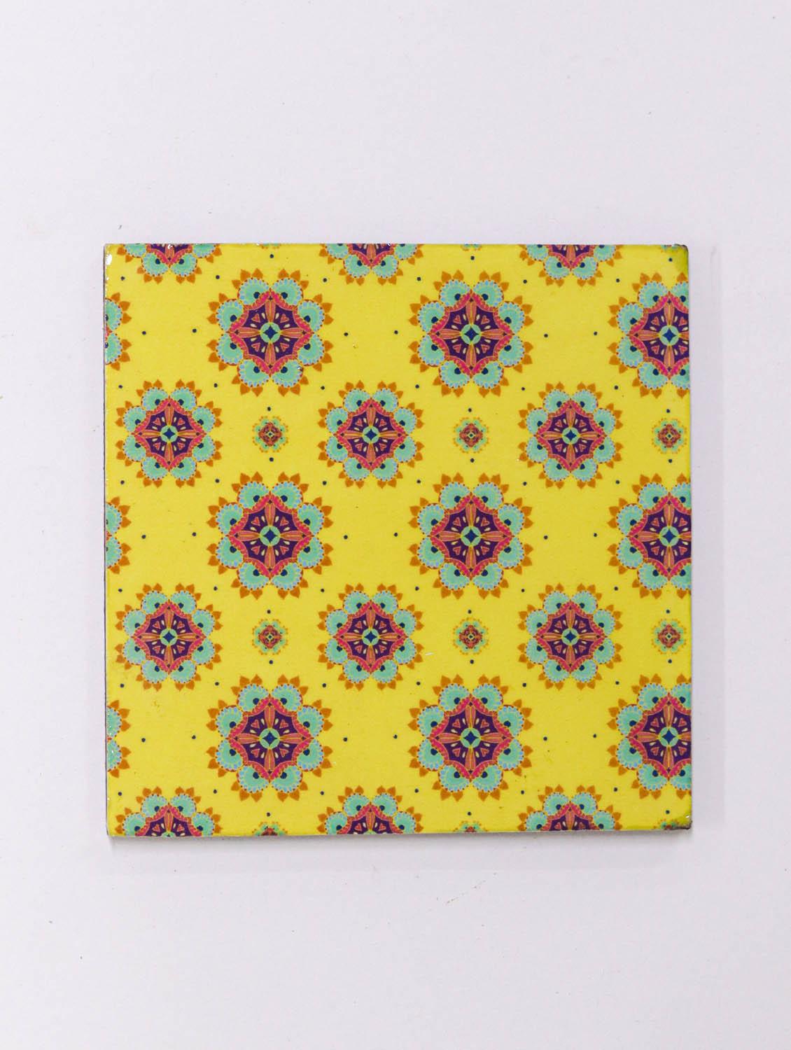 exquisite mdf coasters set of 6 with elegant wooden case - ambbi collections" - 20174323 -  Standard Image - 1