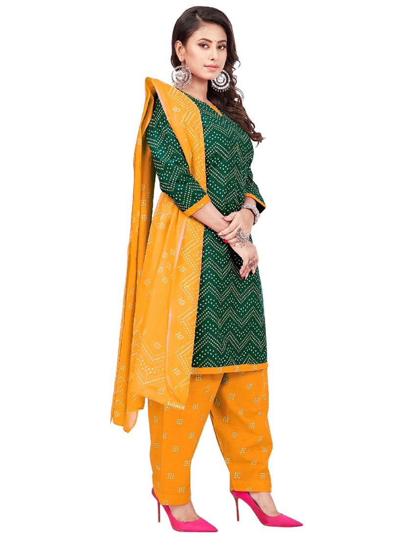 printed unstitched patiyala suit set - 20174439 -  Standard Image - 1