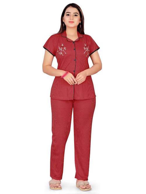stripes pyjama nightsuit set 