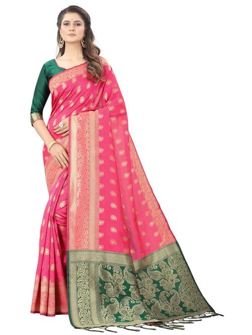 women's banarasi saree with blouse - 20175460 - Standard Image - 0