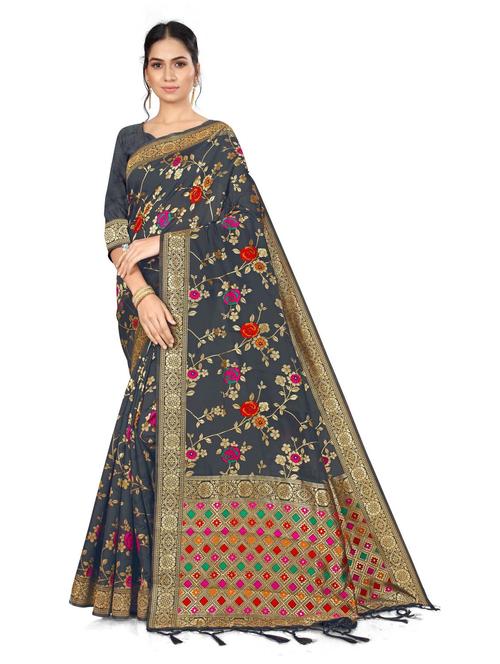women's banarasi saree with blouse - 20175461 - Standard Image - 0