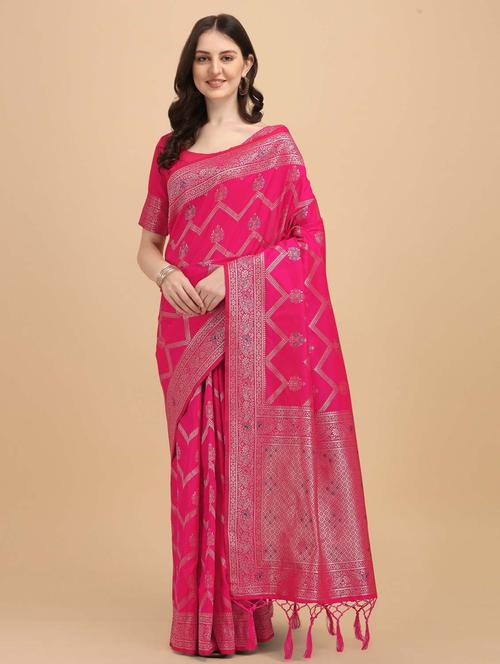 women's banarasi saree with blouse - 20175482 - Standard Image - 0
